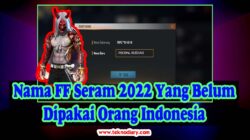 Nama FF Seram 2022 Yang Belum Dipakai Orang Indonesia